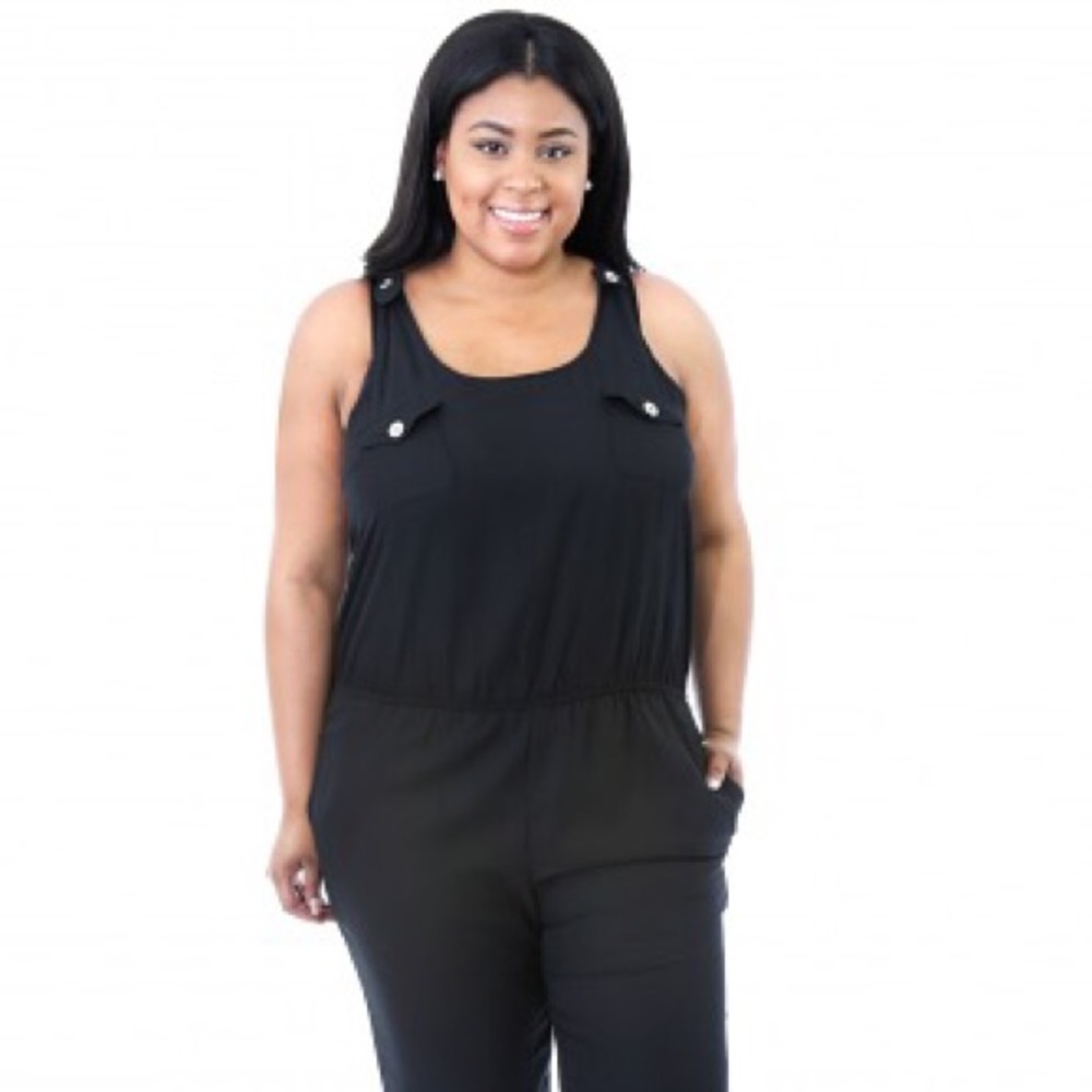 Black One Piece Full Length Jumpsuit